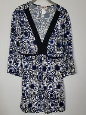 Y2K MKM Designs Babydoll Tunic Top Size XL Bell Sleeve Witchy Whimsigoth Fairy